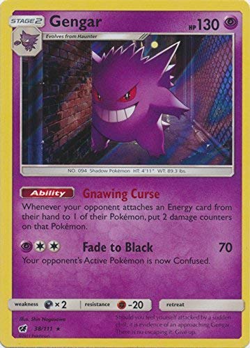 Pokémon Gengar - 38/111 - Holo Rare – Sonne & Mond: Crimson Invasion