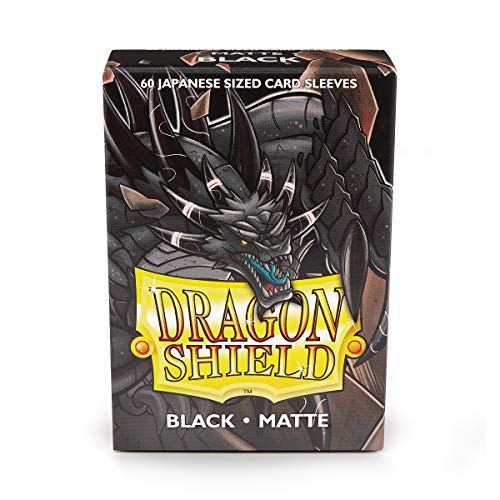 Arcane Tinman Dragon Shield Hüllen in japanischer Größe – Mattschwarz 60 CT – Kartenhüllen glatt und robust – kompatibel mit Pokemon, Yugioh und mehr – TCG, OCG, ART11102